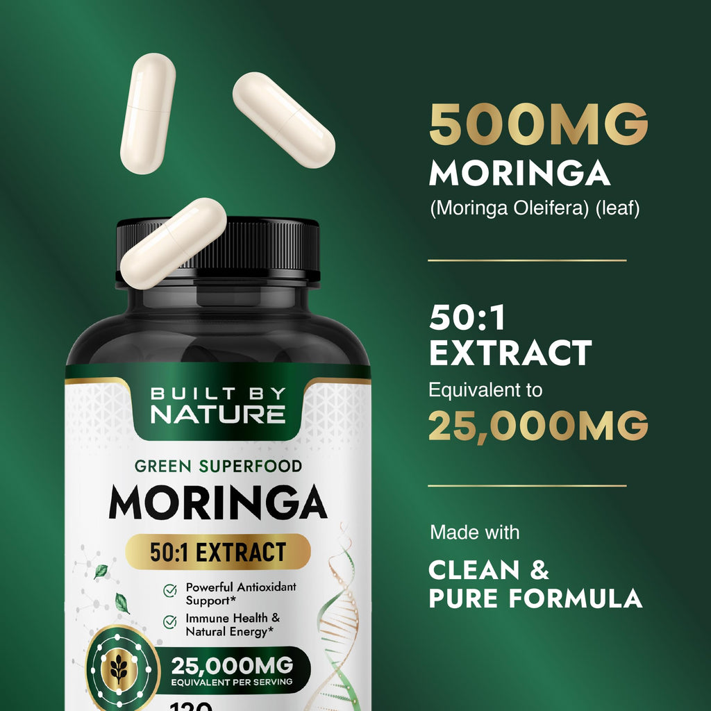 Moringa Supplement 500mg 120 Capsules A4497