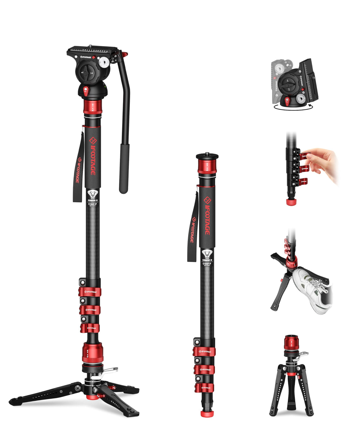 Carbon Fiber Monopod H3032