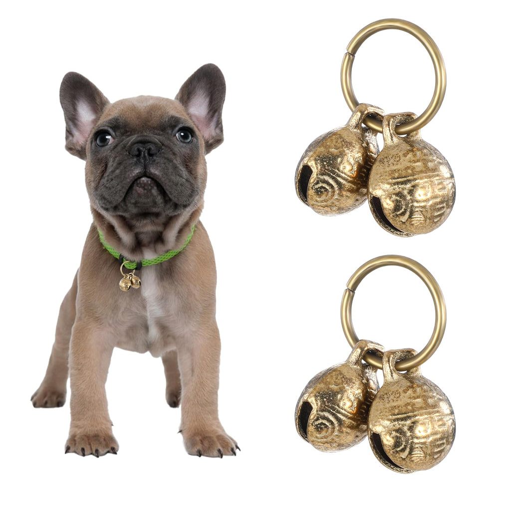 Copper Brass Dog Collar Bells 4 PCS V398560