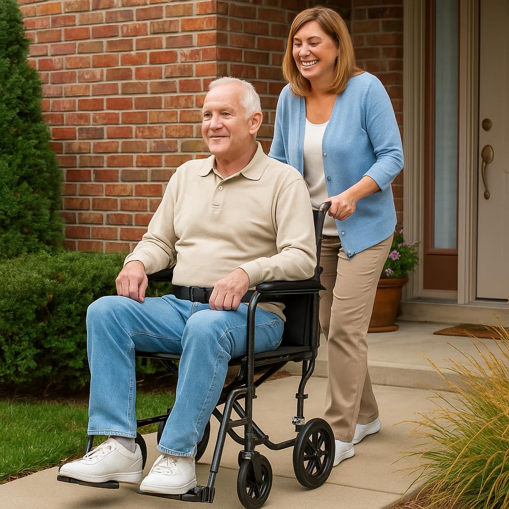 Folding Transport Wheelchair with Swing-Away Footrests X97720