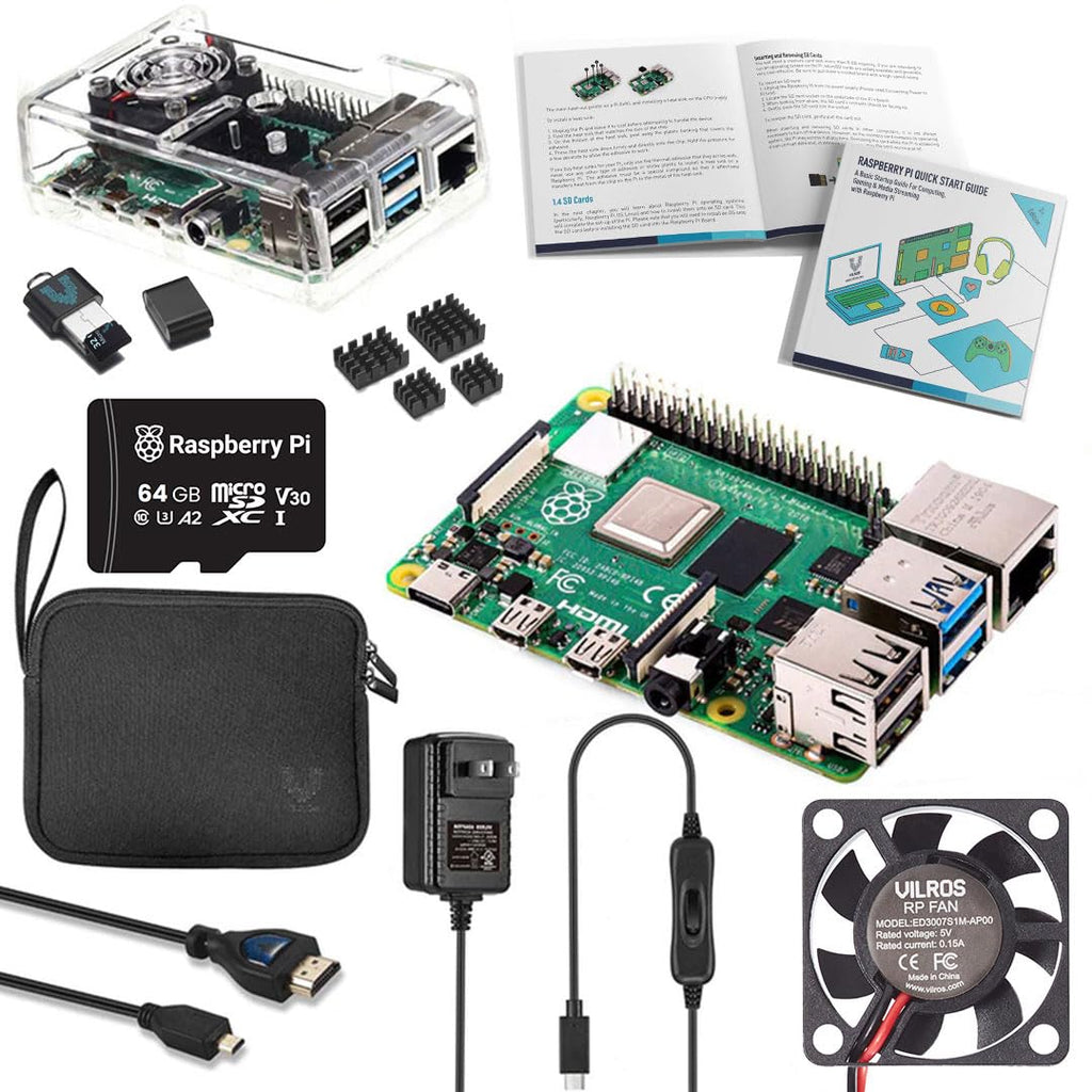 Raspberry Pi 4 Starter Kit with 64GB Micro SD Card C3385