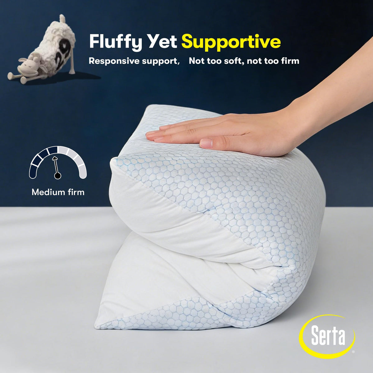Queen Size Set of 2 Cooling Bed Pillows K211551