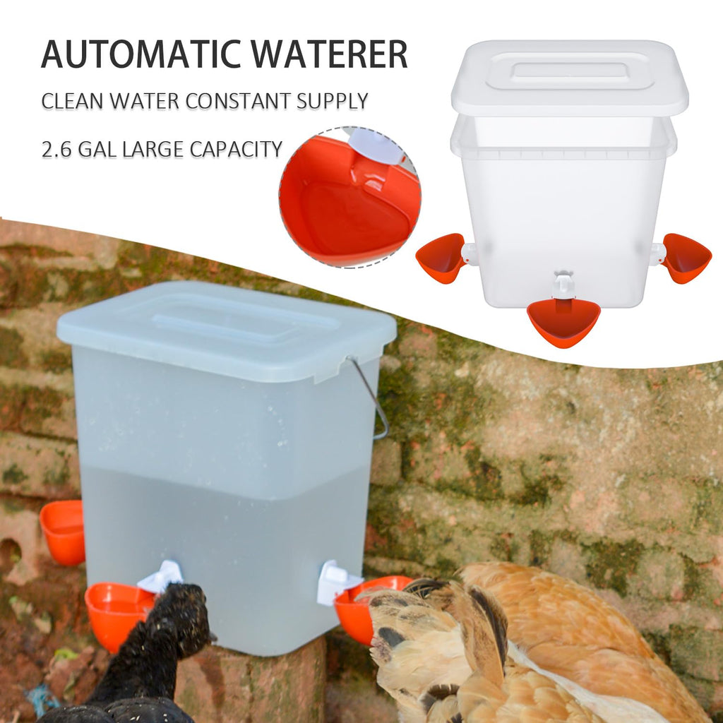 Automatic Chicken Feeder & Waterer Set Q26385