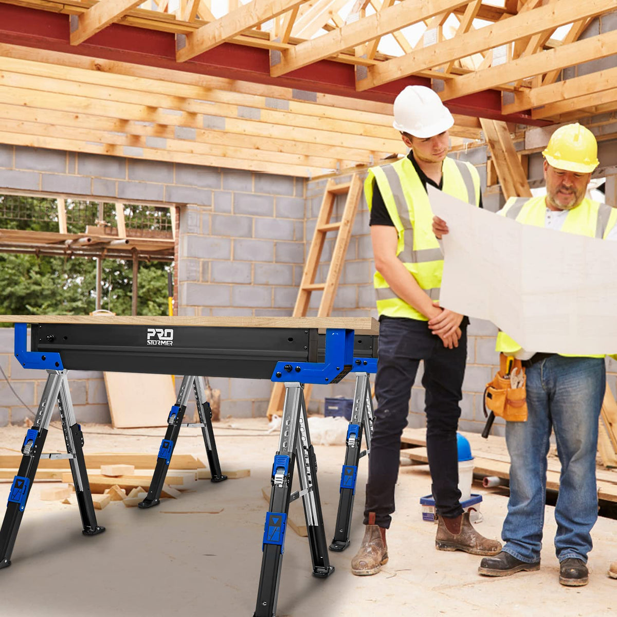 Heavy-Duty Folding Sawhorse 2 Pack A56077