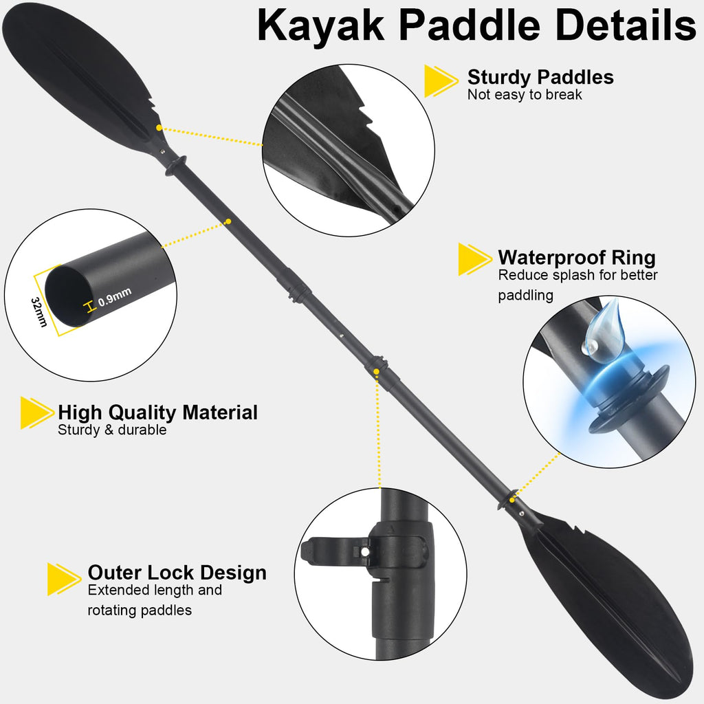 Telescoping Kayak Paddle Black 94inch X96461