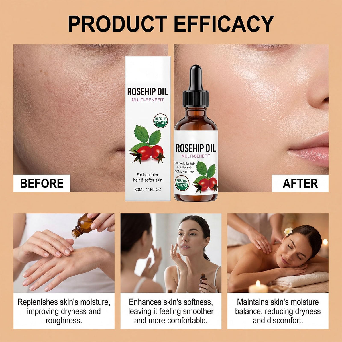 Rosehip Oil Organic Face Oil 1PC N833039