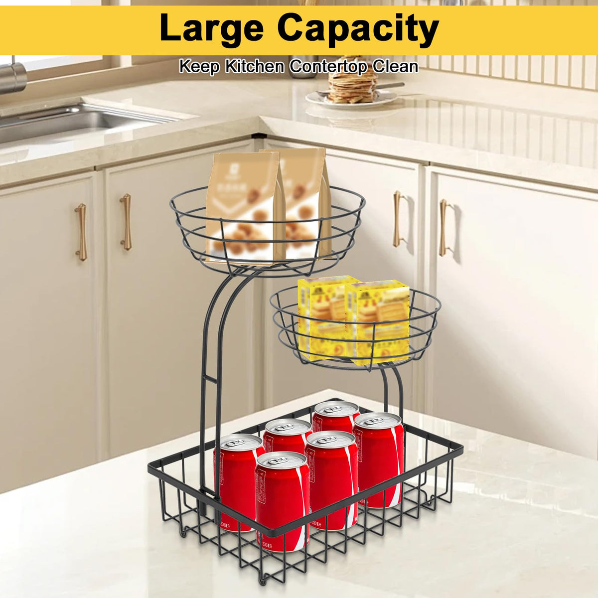 3 Tier Metal Fruit Vegetable Basket K687404