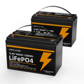 12V 100Ah LiFePO4 Lithium Battery 2-Pack with 100A BMS S6316