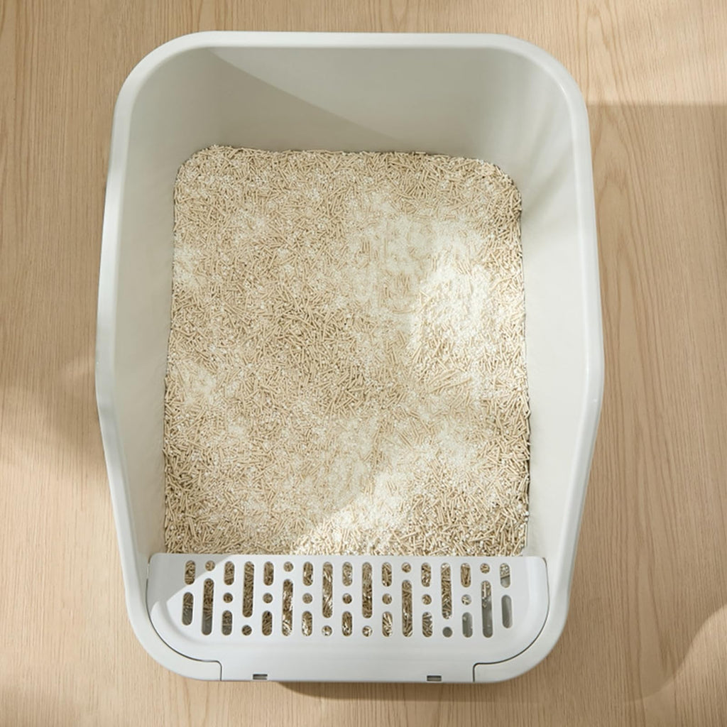 Large Cat Litter Box with High Sides and Low Entry W12554