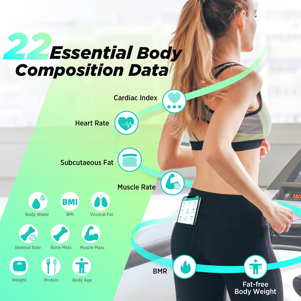 Smart Scale for Body Weight, High Accuracy Digital Bathroom Scale Y978