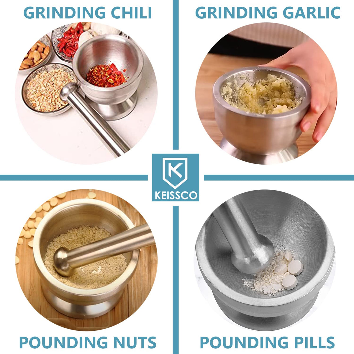 Stainless Steel Mortar and Pestle Set M287180