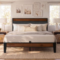Queen Size Bed Frame with Storage Headboard T952726