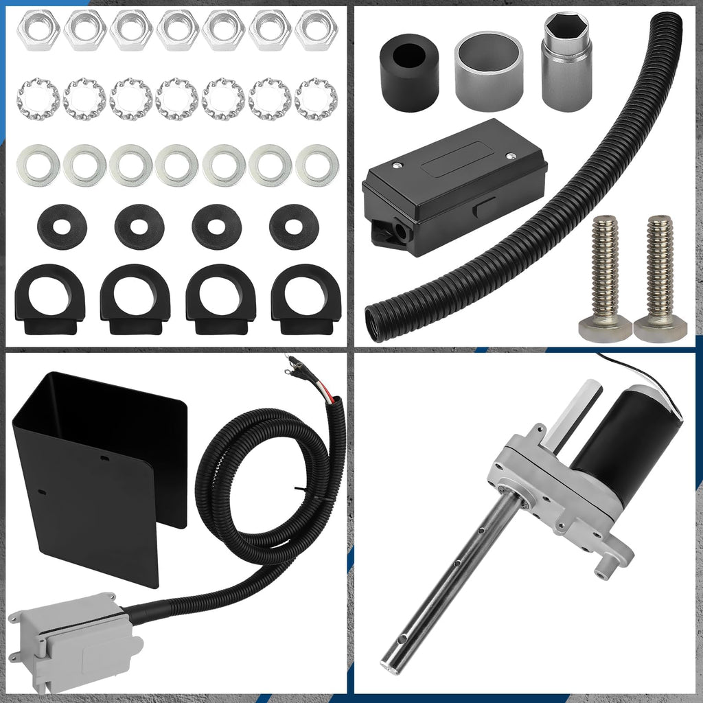 Electric Powered Trailer Jack Kit 12,000 lbs 12V Single Speed Tongue Jack with Control Switch R176
