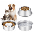 Stainless Steel Pet Dog Water and Food Bowl, 2-Pack G298