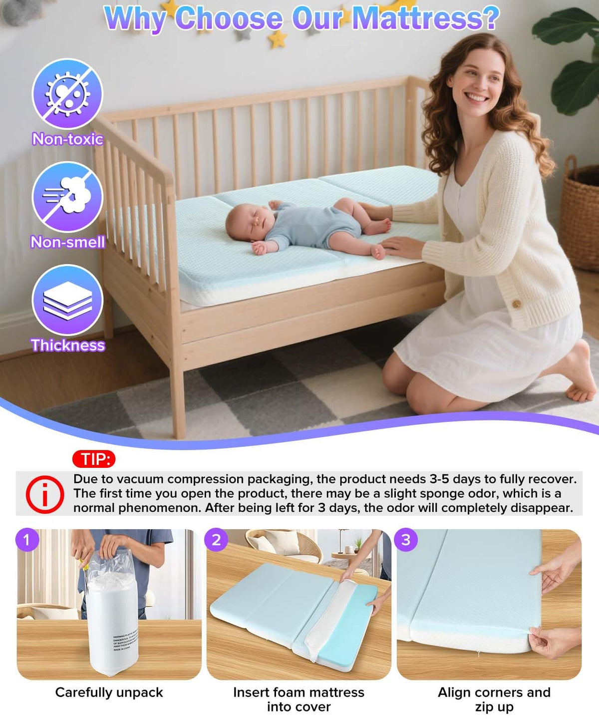3'' Standard Crib Mattress L481