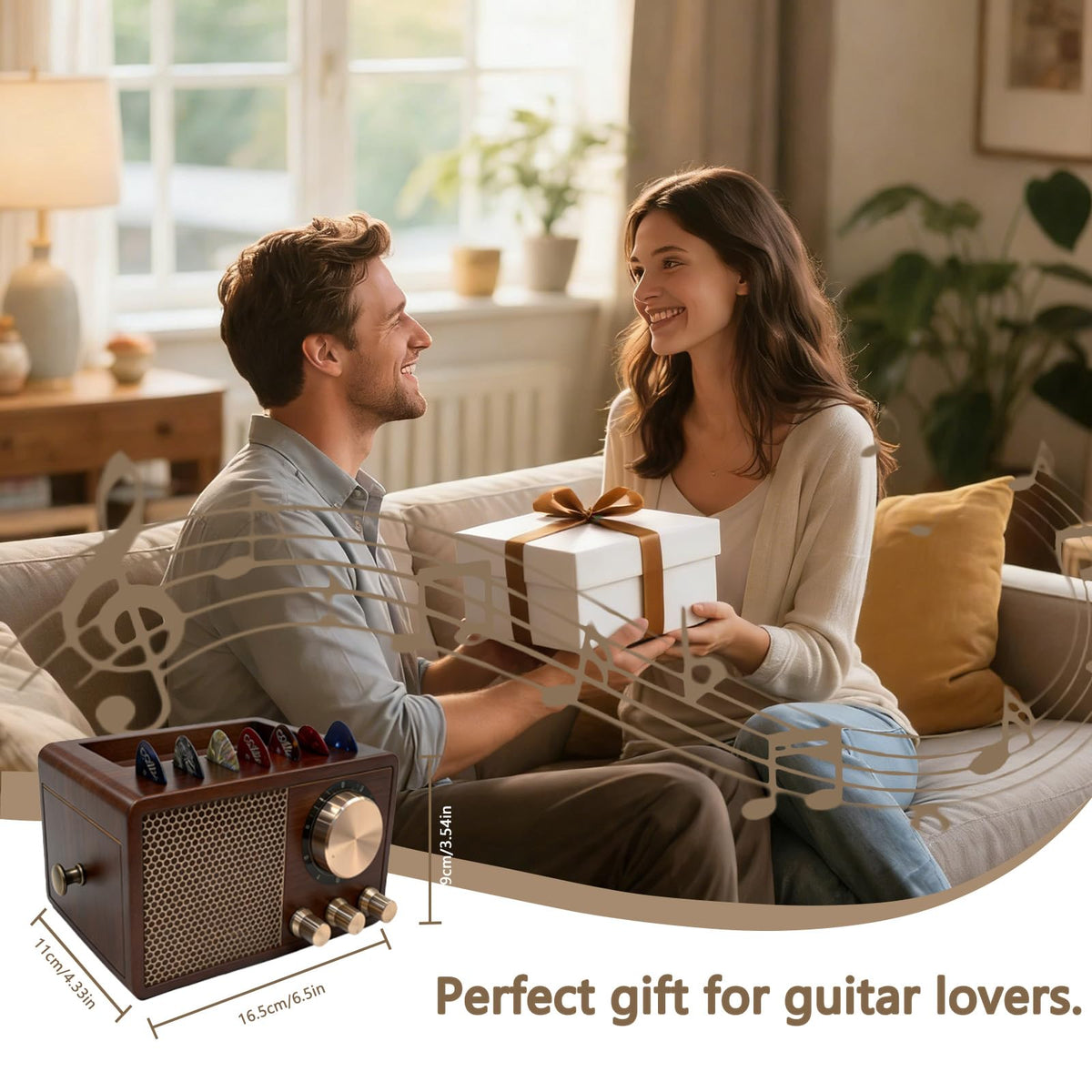 Wooden Guitar Pick Holder Z772589