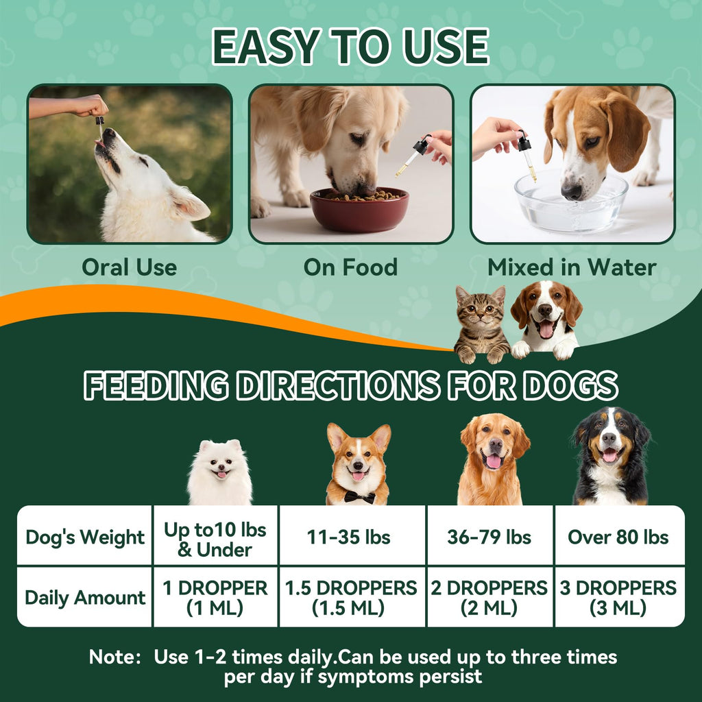 Flea and Tick Drops Supplement with Multivitamins & Omega-3 60ml P33692