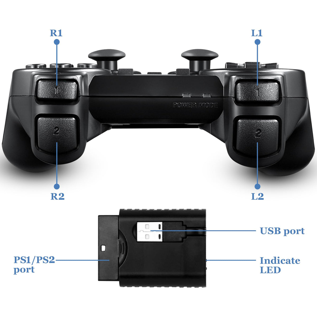 2 Pack Wireless Controller Gamepad C620777
