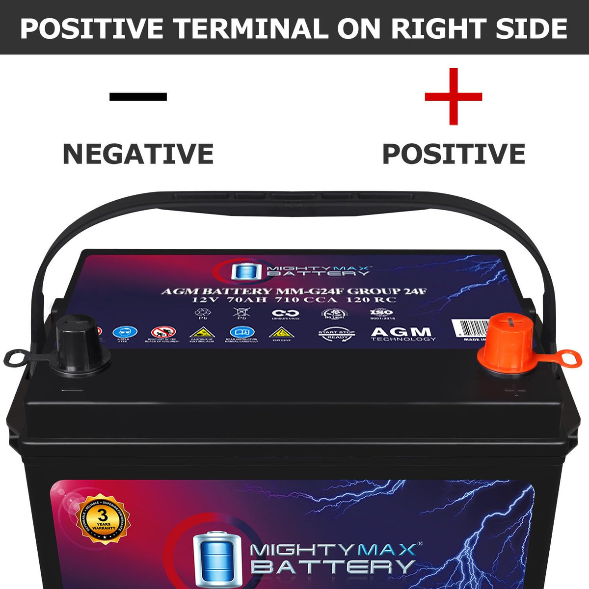 12V 70Ah AGM Replacement Battery J54162