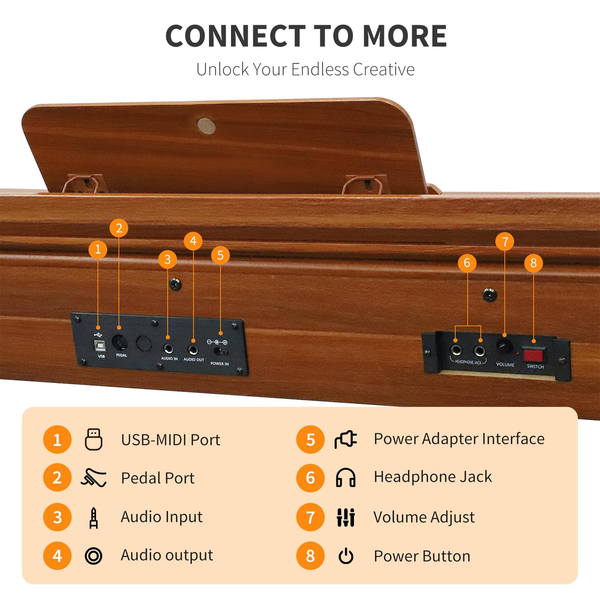 88-key Weighted Hammer-Action Digital Piano W689