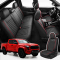 Custom Fit Seat Covers Full Set Black and Red P3338