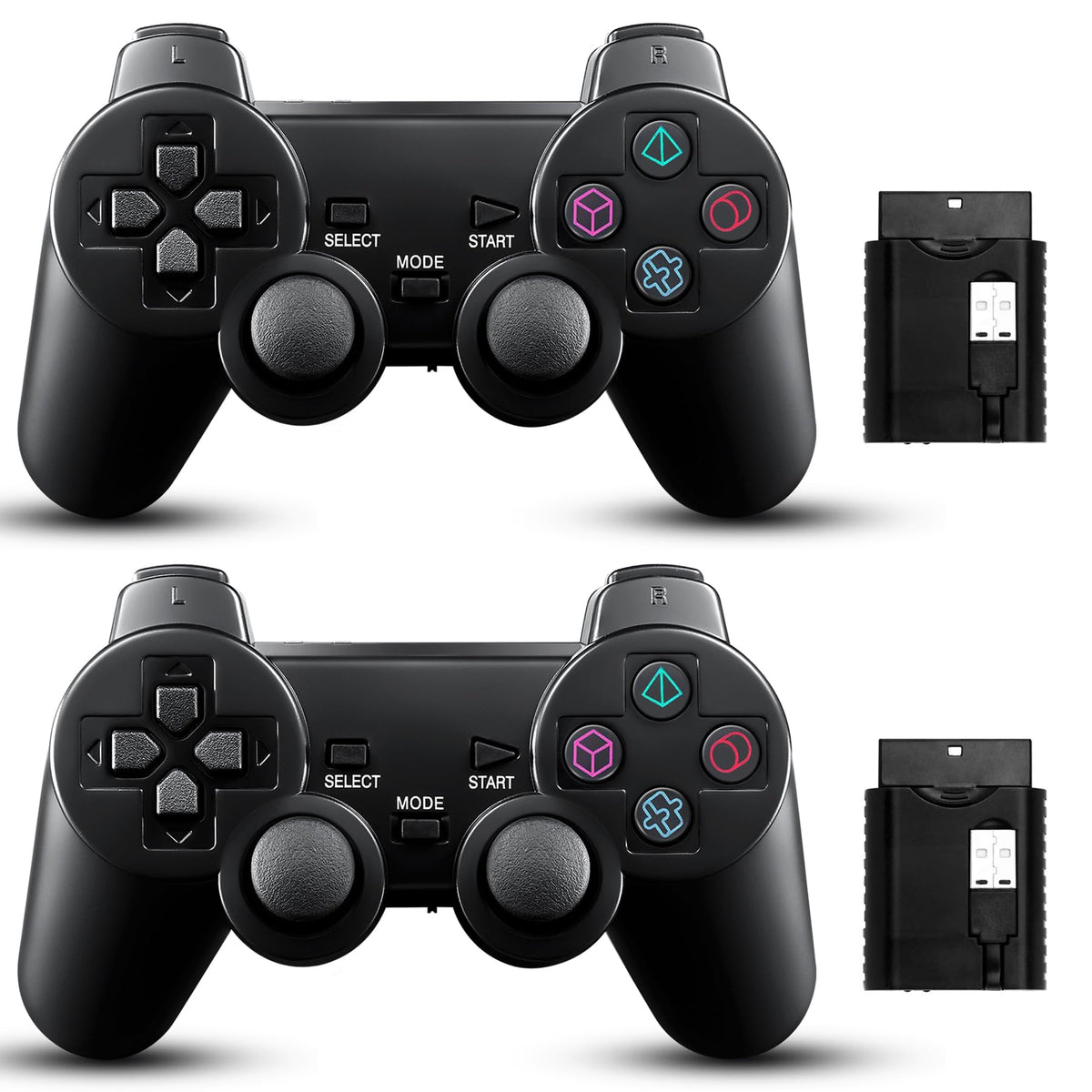 2 Pack Wireless Controller Gamepad C620777