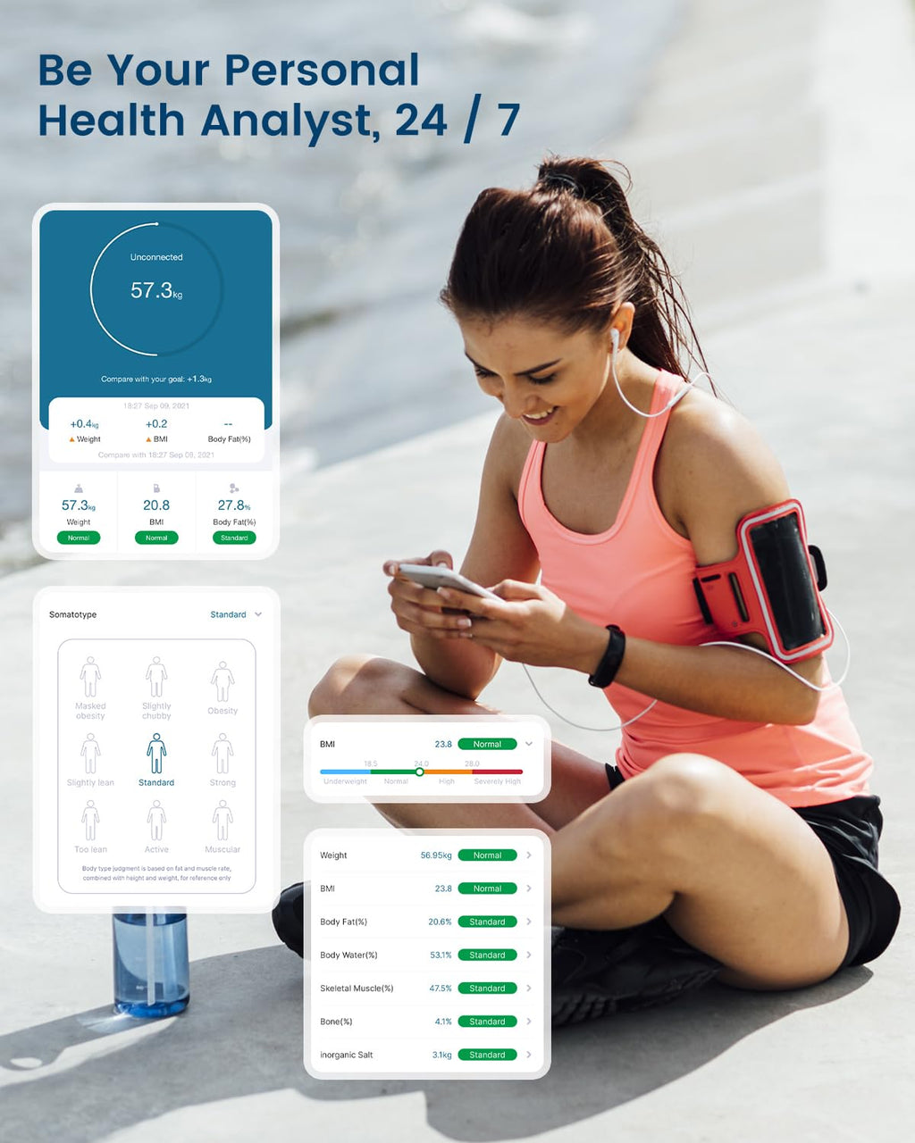 Rechargeable Digital Bathroom Scale X476