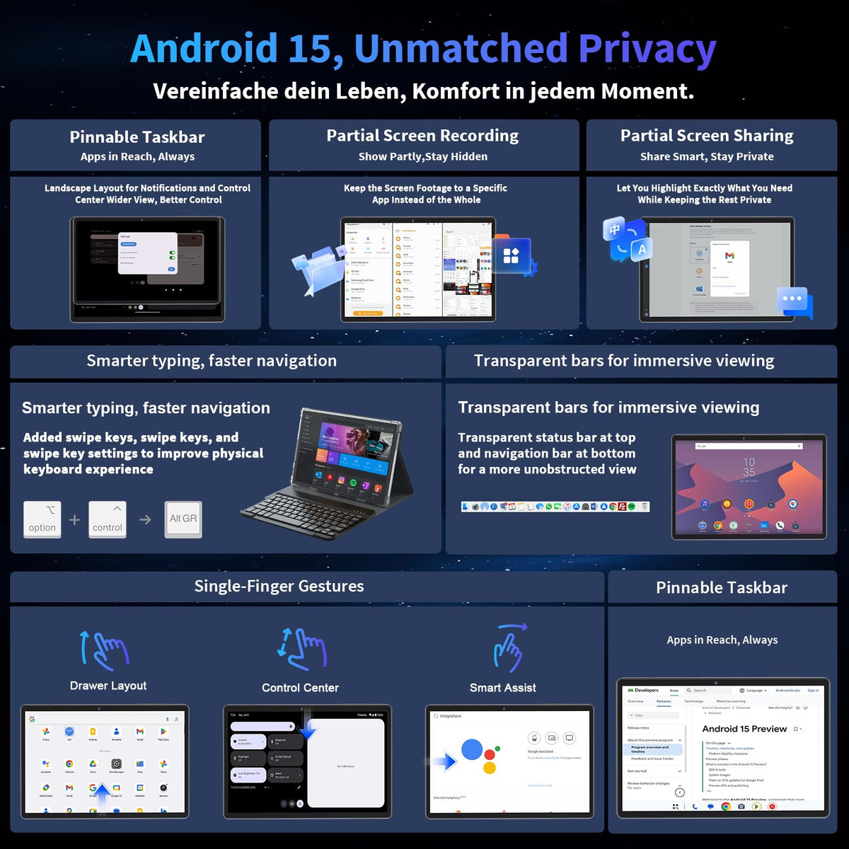10 Inch Android Tablet with Keyboard O310