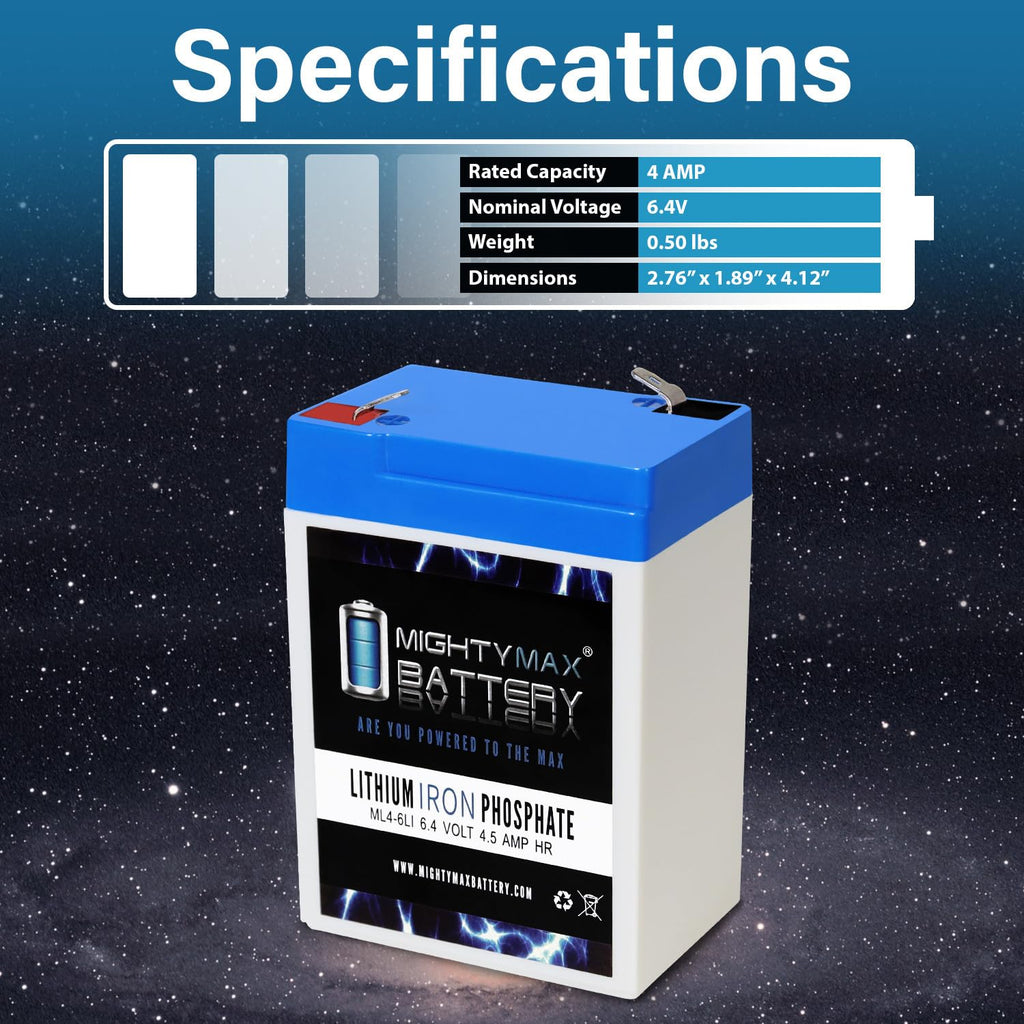 6V 4.5AH Lithium Replacement Battery G788320