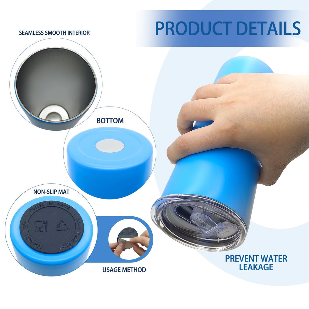 16 Pack 20oz Stainless Steel Insulated Tumblers with Lid and Straw G1004
