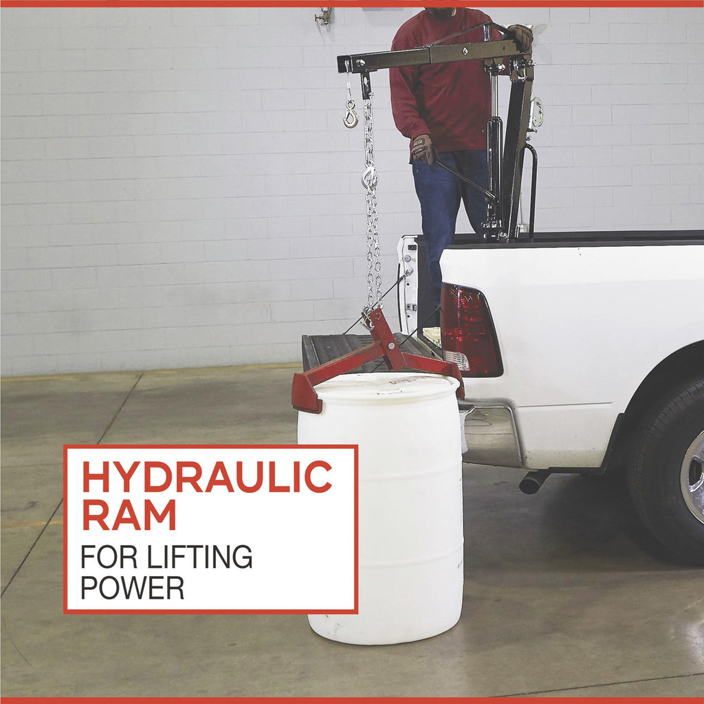 Hydraulic Pickup Truck Crane with Hand Winch 2000-Lb. Capacity N2384