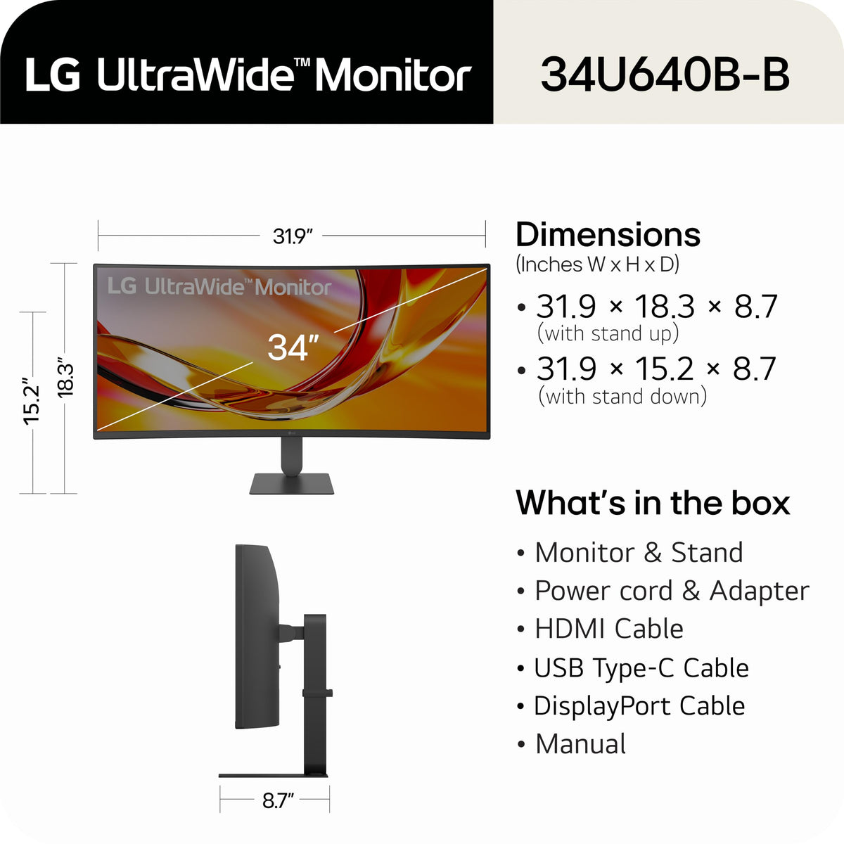 34-inch UltraWide WQHD 144Hz Curved Monitor F474