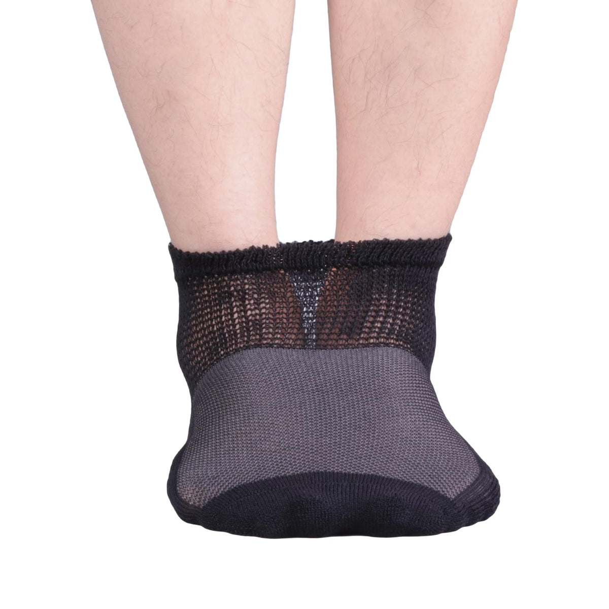 Bamboo Viscose Diabetic Socks, Black, Size 10-13, 5 Pairs G840