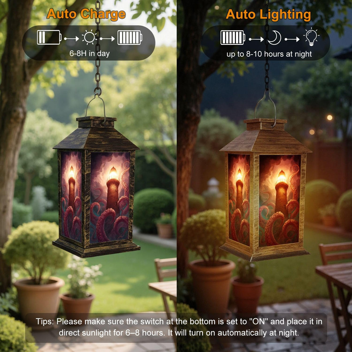 Solar Outdoor Hanging Lantern C905548
