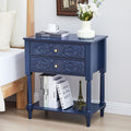 Farmhouse Bedside Table with 2 Drawers P229