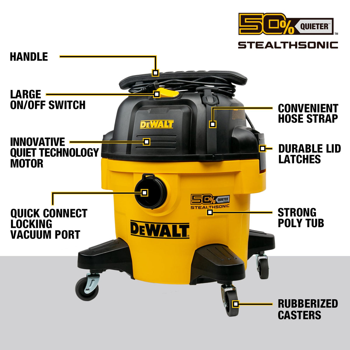 6 Gal 5 HP Quiet Wet and Dry Shop Vacuum H6540