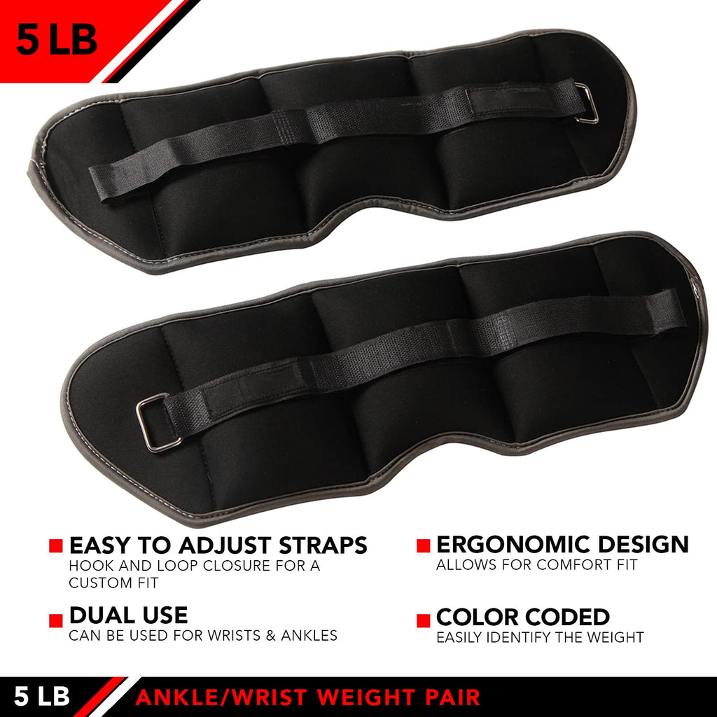 Ankle Weights Pair Set of 2 Adjustable Straps H616738