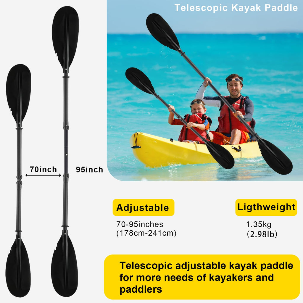 Telescoping Kayak Paddle Black 94inch X96461