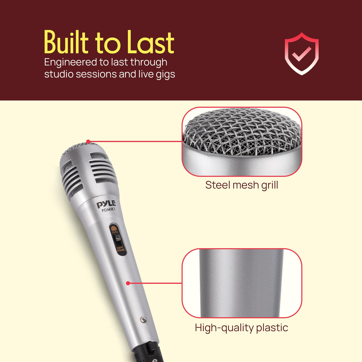 Wired Dynamic Handheld Microphone with XLR Cable T7161