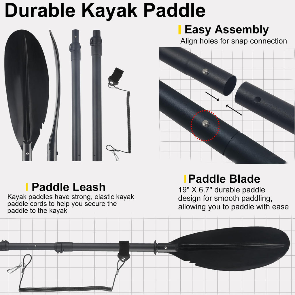 Telescoping Kayak Paddle Black 94inch X96461