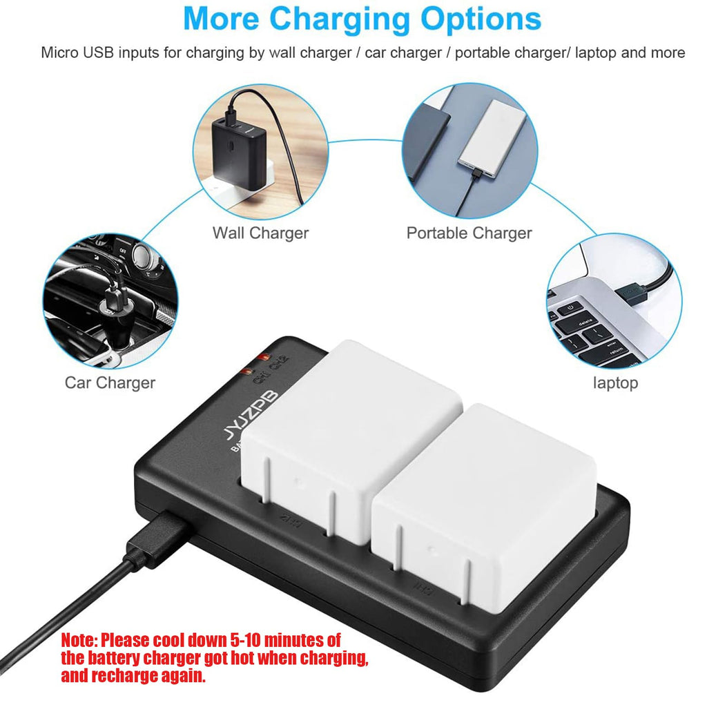2 Pack 4800mAh Batteries with Dual Battery Charger C103