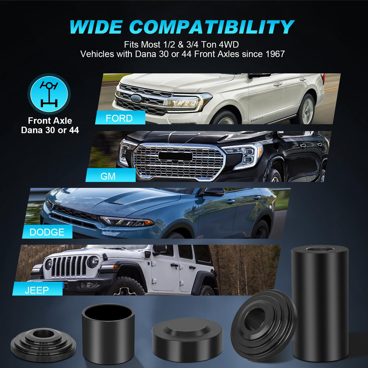 Ball Joint Press Kit, 10pcs Removal and Installation Tool Set X26465