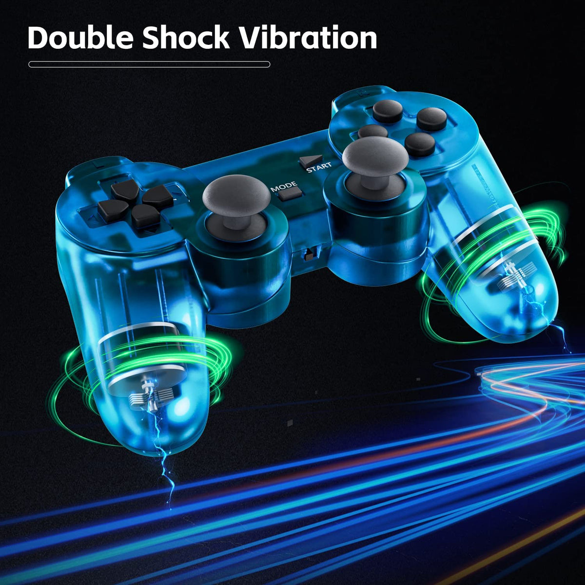 Wireless Controller Double Vibration ClearBlue and ClearGreen Z190954