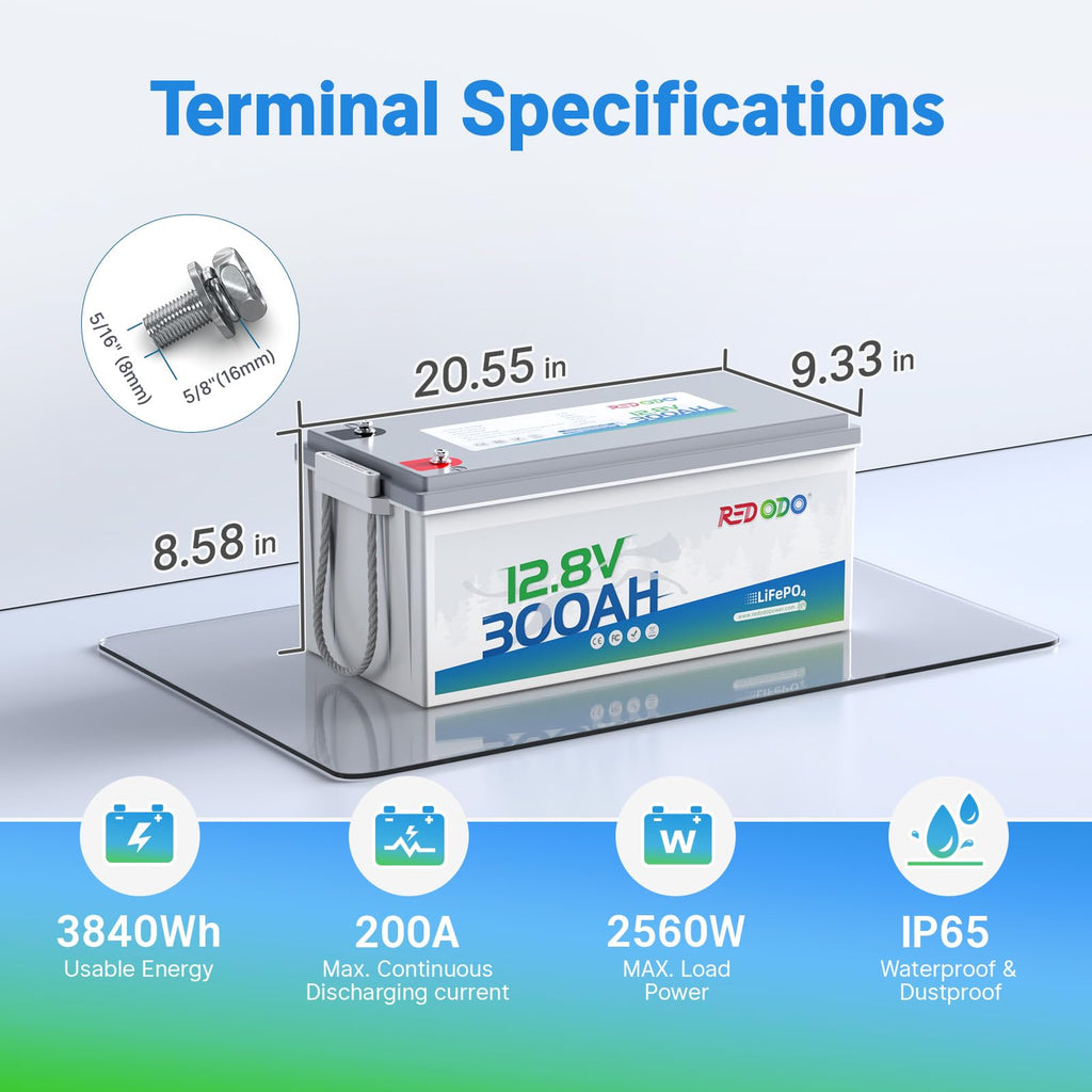 12V 300Ah LiFePO4 Marine Battery P8051