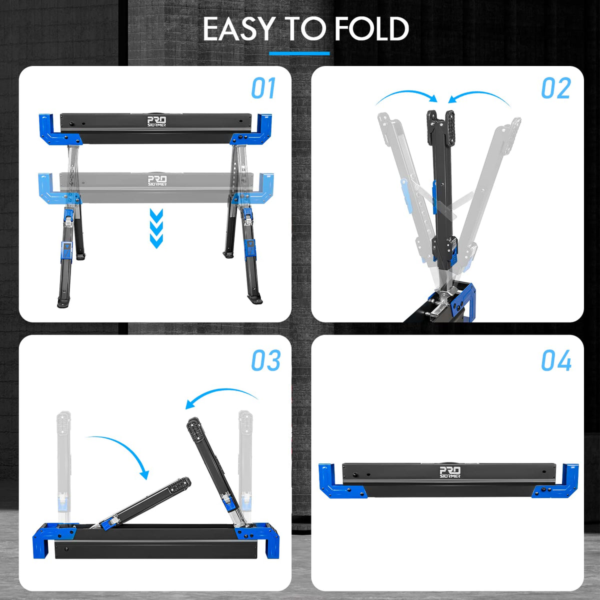 Heavy-Duty Folding Sawhorse 2 Pack A56077