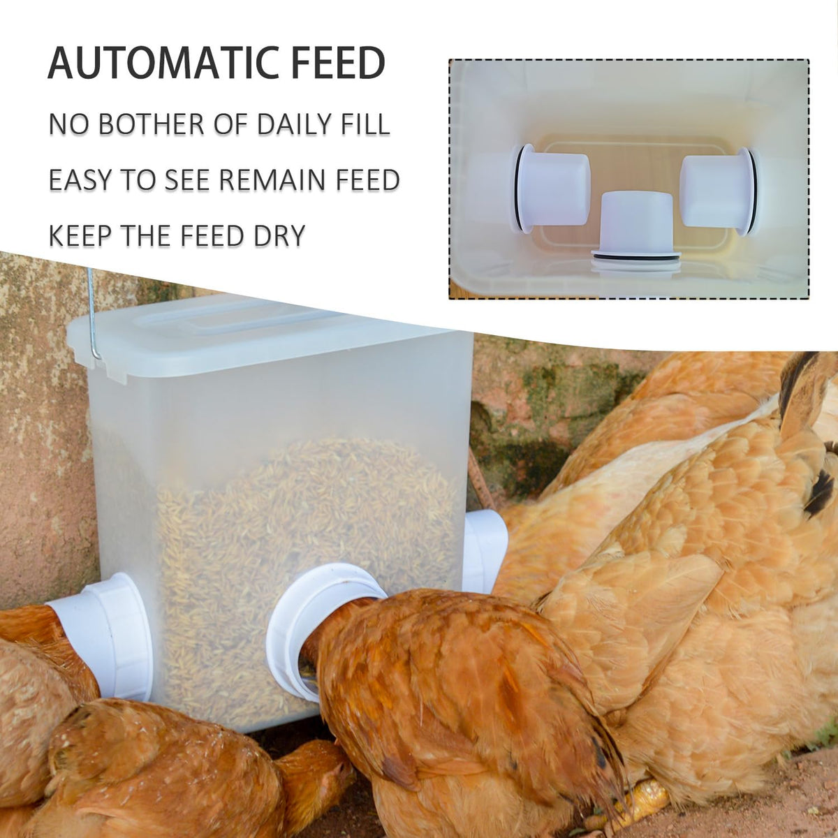 Automatic Chicken Feeder & Waterer Set Q26385