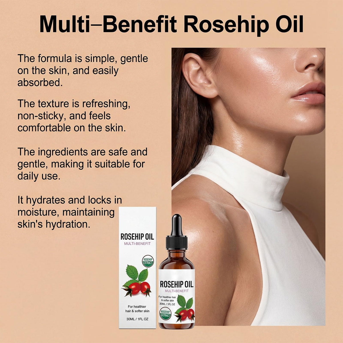 Rosehip Oil Organic Face Oil 1PC N833039