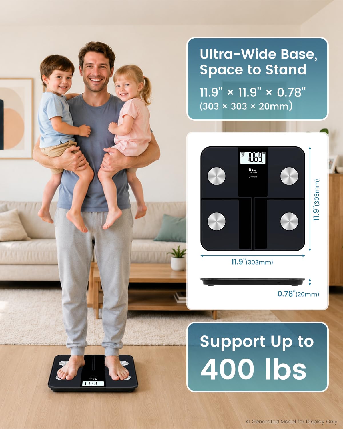 Rechargeable Digital Bathroom Scale X476