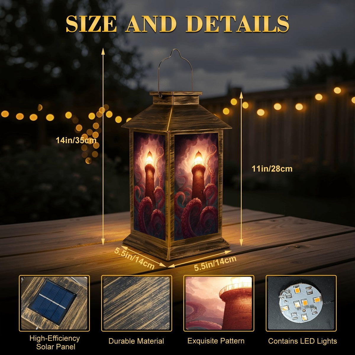 Solar Outdoor Hanging Lantern C905548