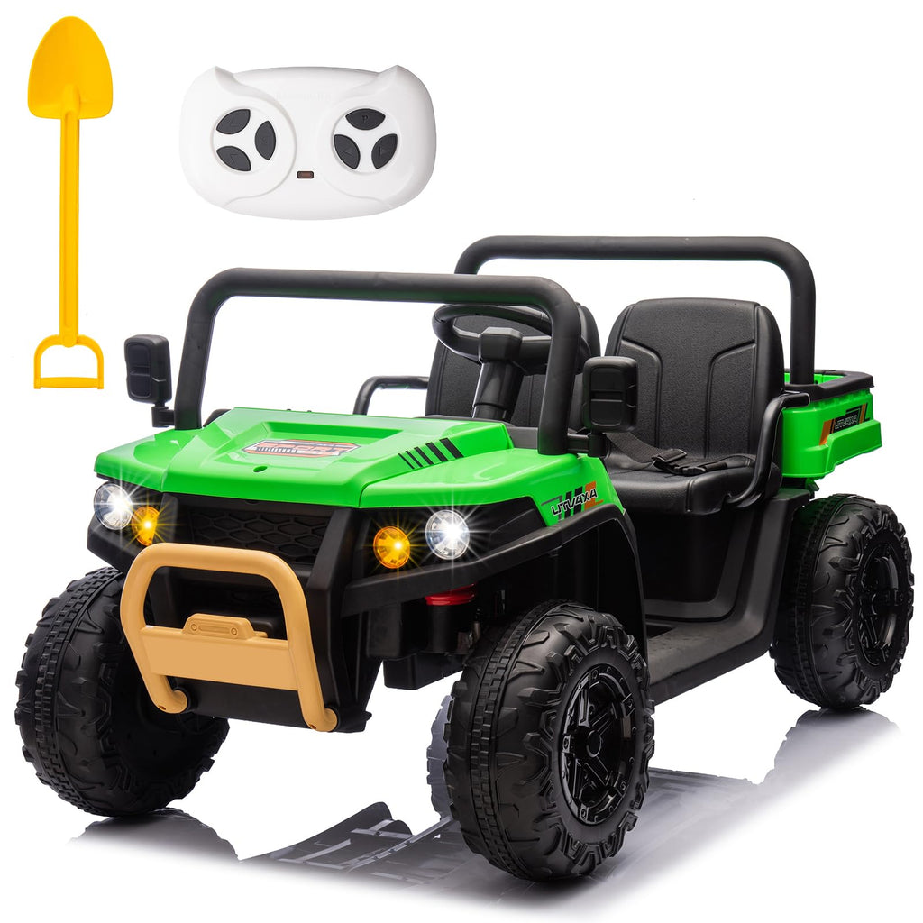Green 2 Seater 24V Ride On Dump Truck U678